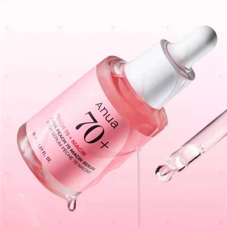 Anua Peach 70 Niacin Serum with 5% Niacinamide for Glass Skin, Brightens Skin & Minimizes Pores